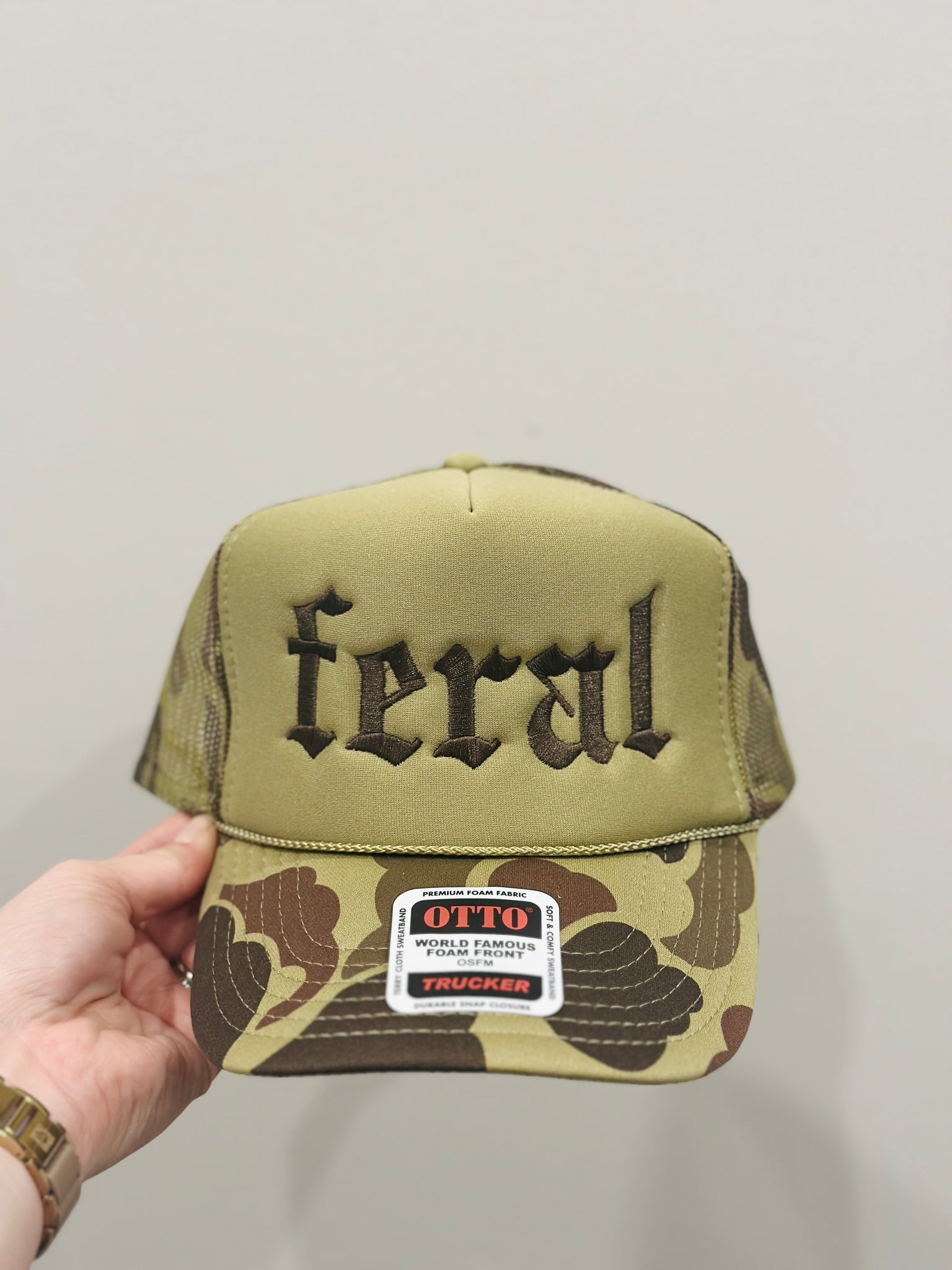 Feral Embroidered Foam Hat